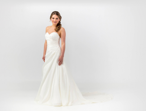 A Line Taffeta Wedding Dress